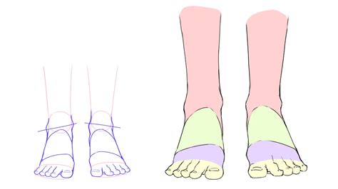 drawing anime feet|anime feet that look like blobs.